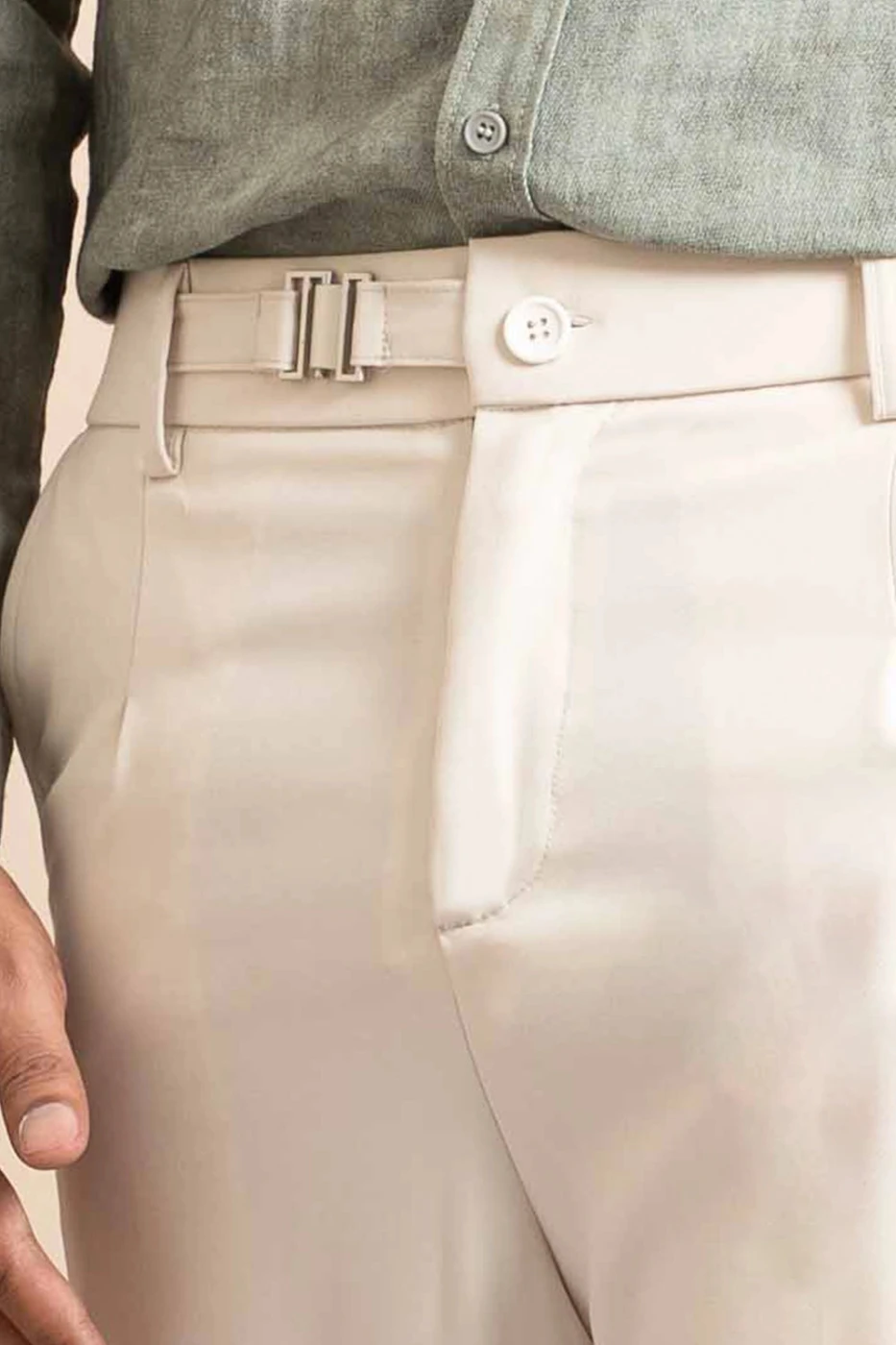 Side Buckle Regular Fit Pant - 2