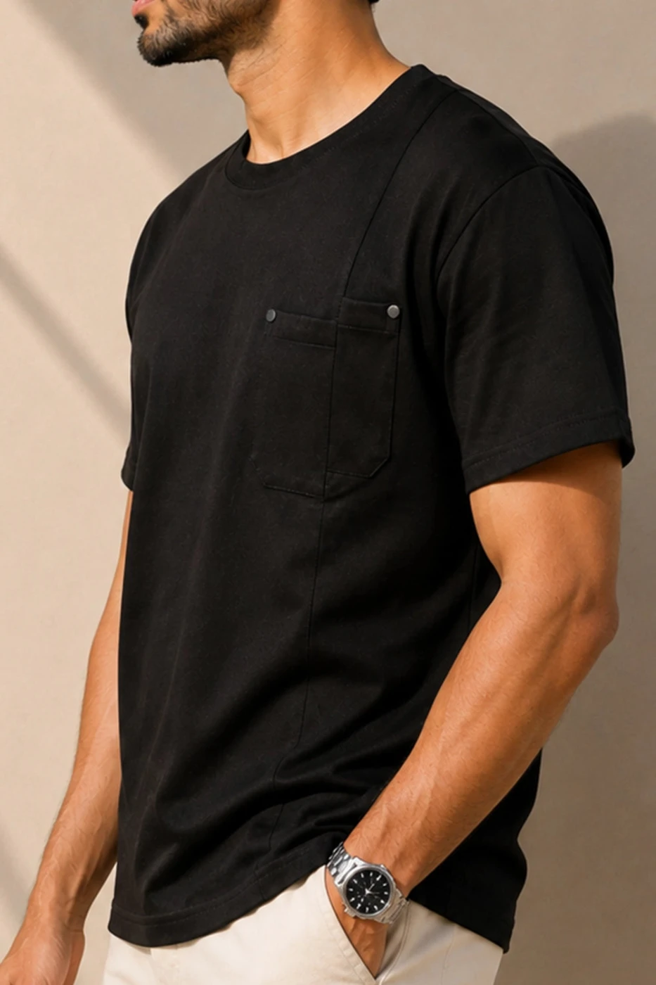 Modern Seam Pocket Tee - 3